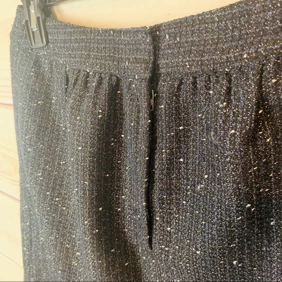 Ann Taylor Loft Navy Metallic Skirt NWT - Picture 6 of 8